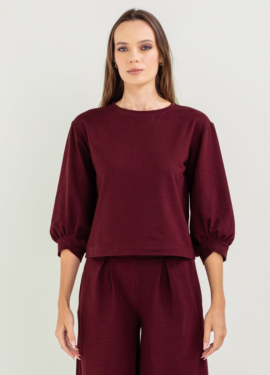 BEL KAZAN Lyra Top in Oxblood