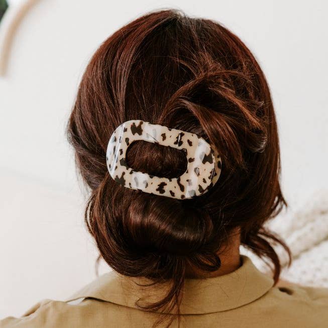 TELETIES Round Flat Hair Clip - Medium