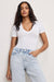 Good American Super Stretch Deep V Bodysuit White