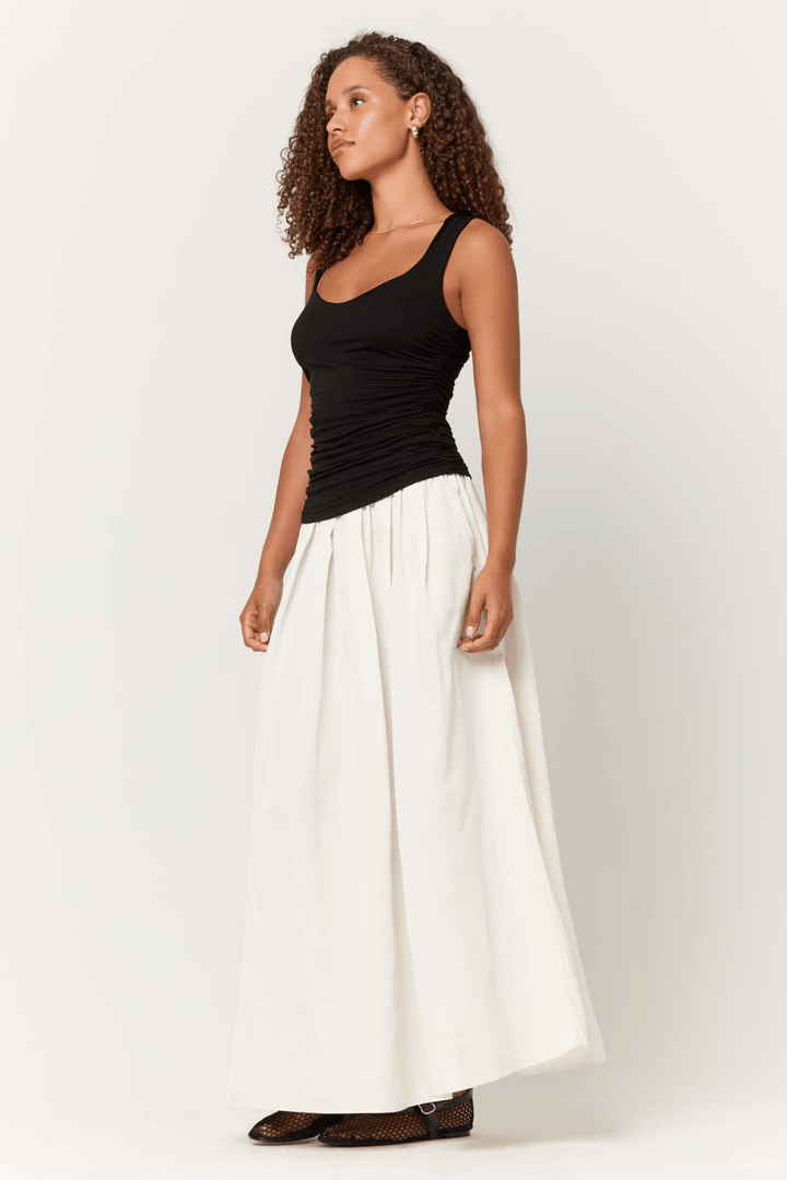 PROJECT SOCIAL T Yulia Sweetheart Neck Seamless Tank Black