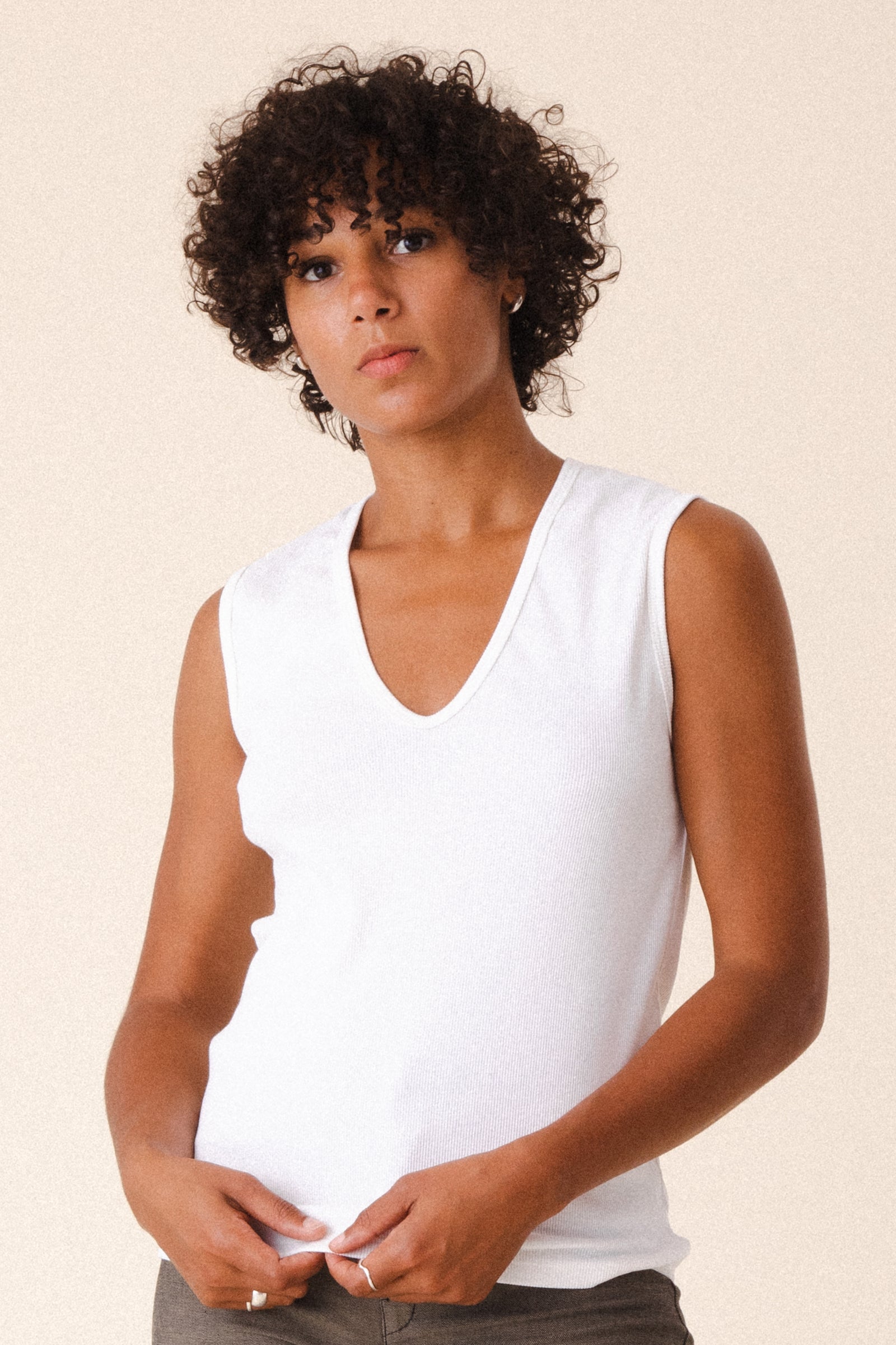 Prairie Underground Sleeveless Soft V White