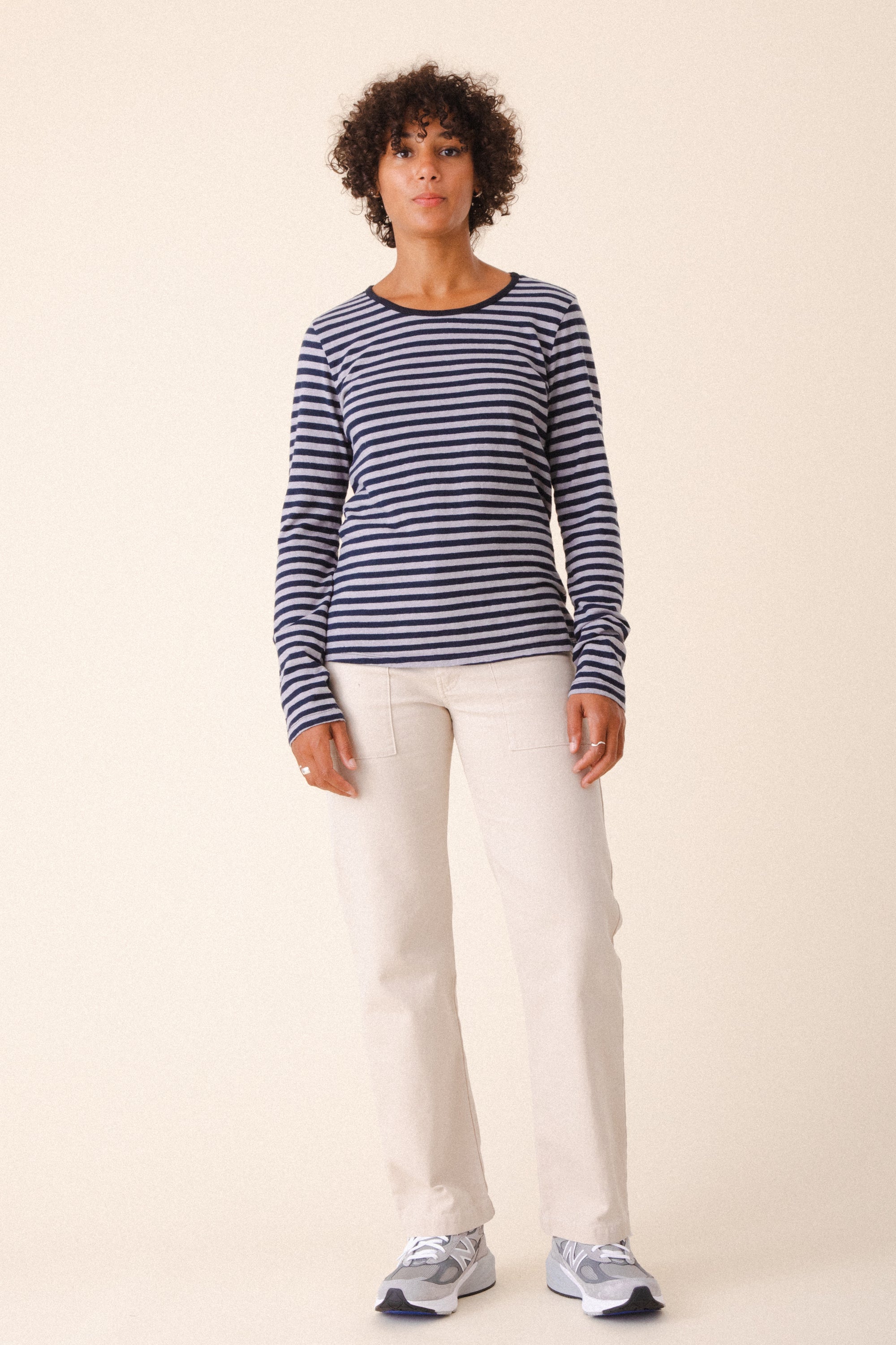 Prairie Underground Patterned Crew Navy Stripe
