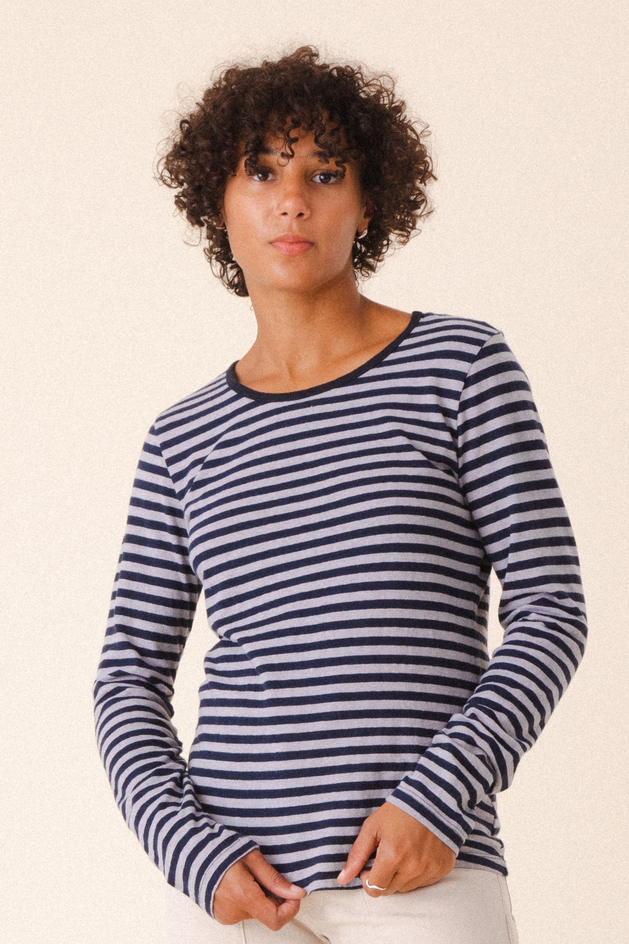 Prairie Underground Patterned Crew Navy Stripe