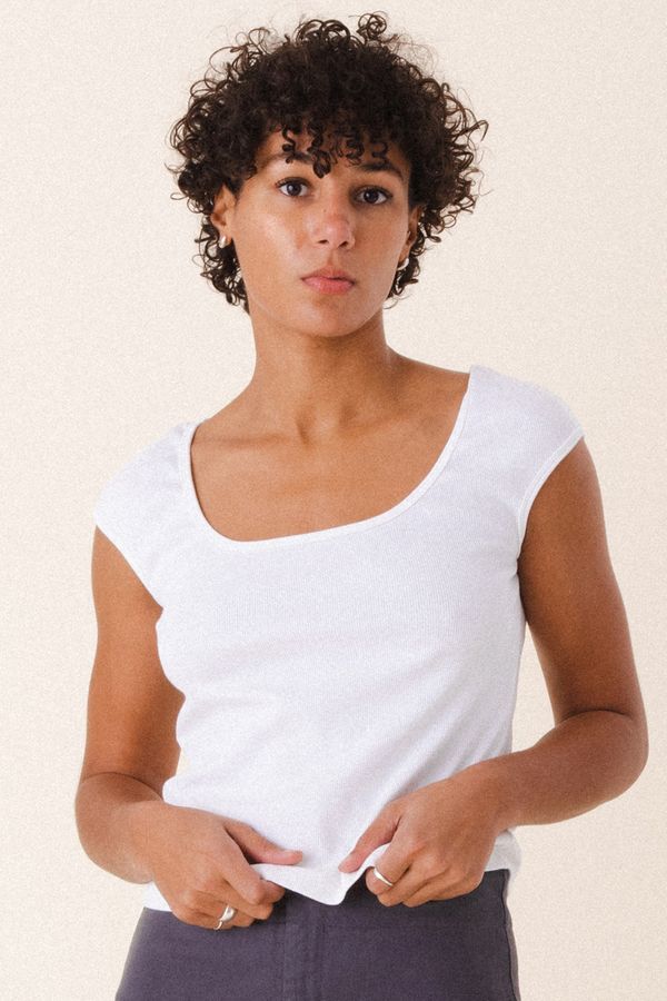 Prairie Underground Bardot Top White