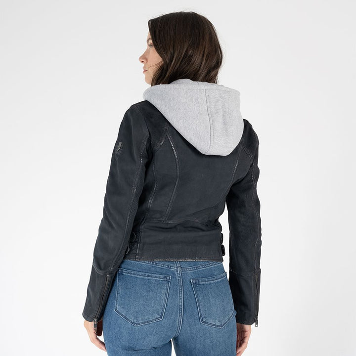 Mauritius Leather Lisa Leather Jacket Indigo