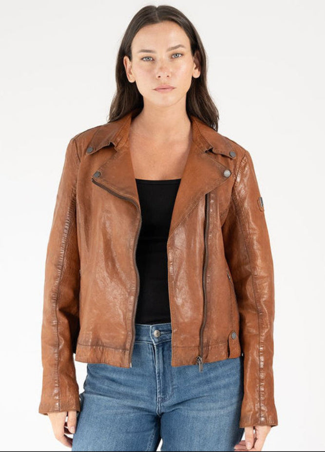 Mauritius Leather Fayola RF Jacket Cognac