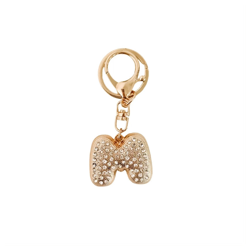 Pretty Simple Diamond Initial Bag Charm