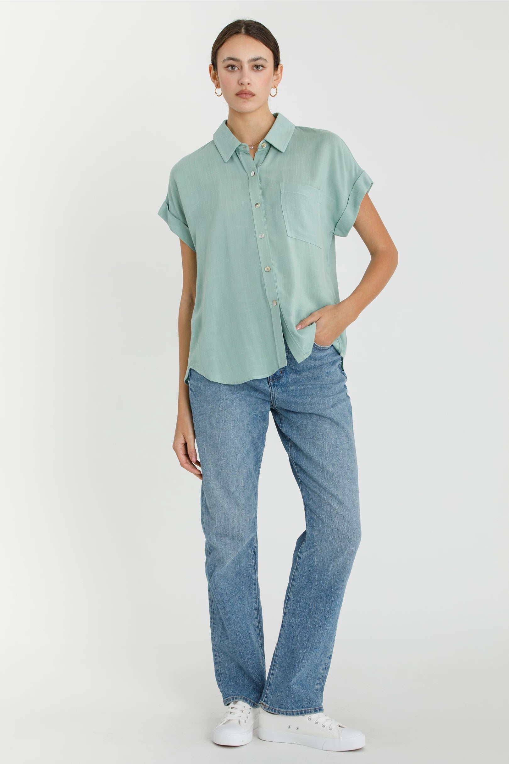 NYLAND Blaine SS Pocket Button Down Spearmint