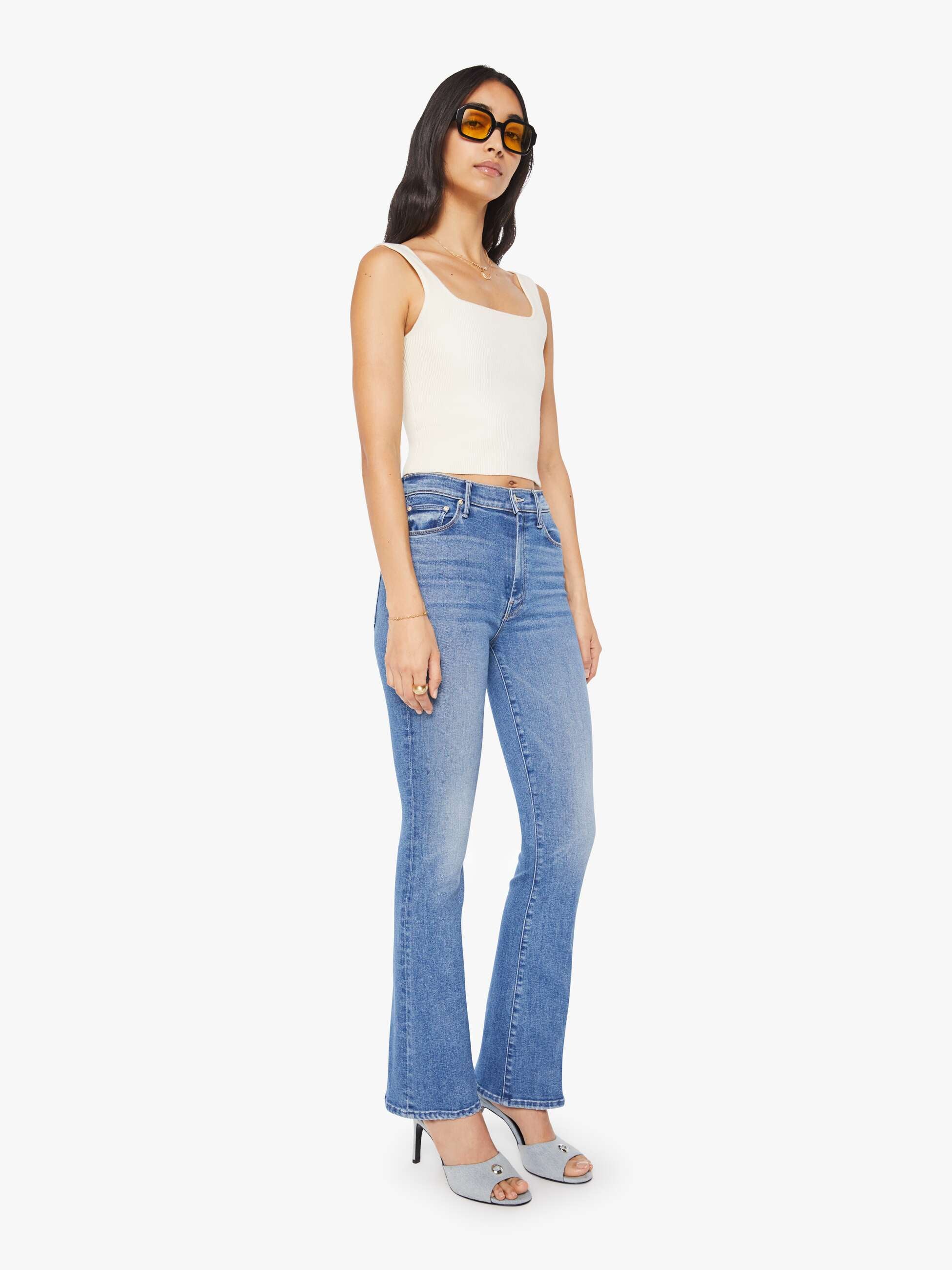 Mother The High Waisted Weekender Skimp in Swing and a Miss