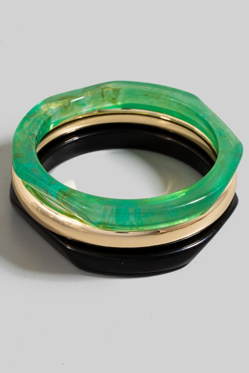 NYLAND Tamsin Set of 3 Acetate Bangle Bracelets