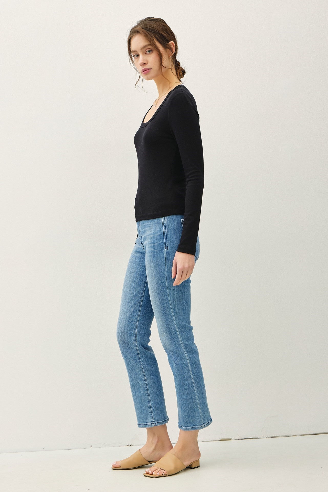 NYLAND Bridget Soft L/S Scoop Neck Tee Black