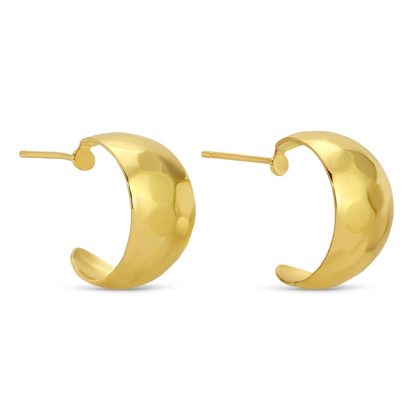 Splendid Iris Small Rounded Trending Hoops Gold