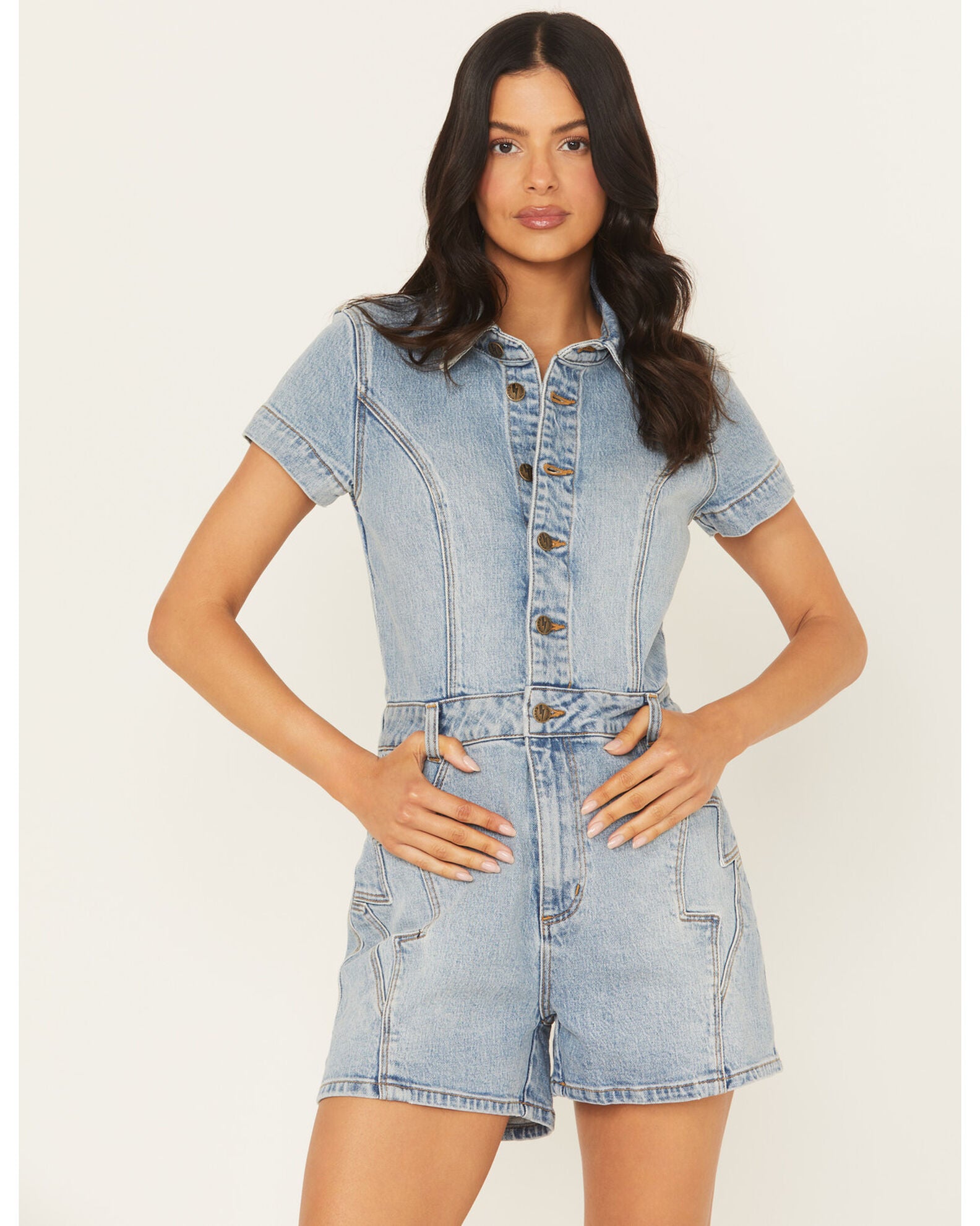 Rolla's Lightening Romper in Light Vintage Inidigo