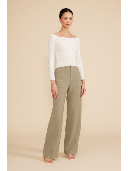 Lucy Paris Diana Wide Leg Pant Sage