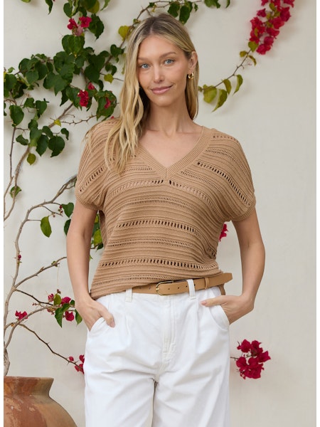 Stitches & Stripes Elsie Top Chalk