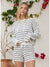 Stitches & Stripes Penn Striped Hoodie Chalk Combo