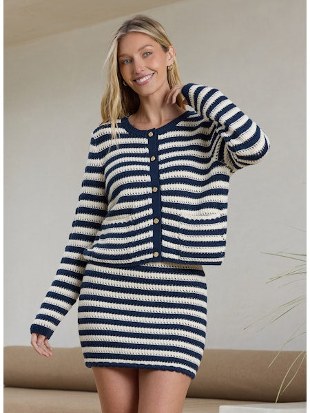 Stitches & Stripes Hanlon Striped Cardigan Paper Combo