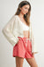 NYLAND Lune Wide Sleeve Textured Crop Cardigan Sweater