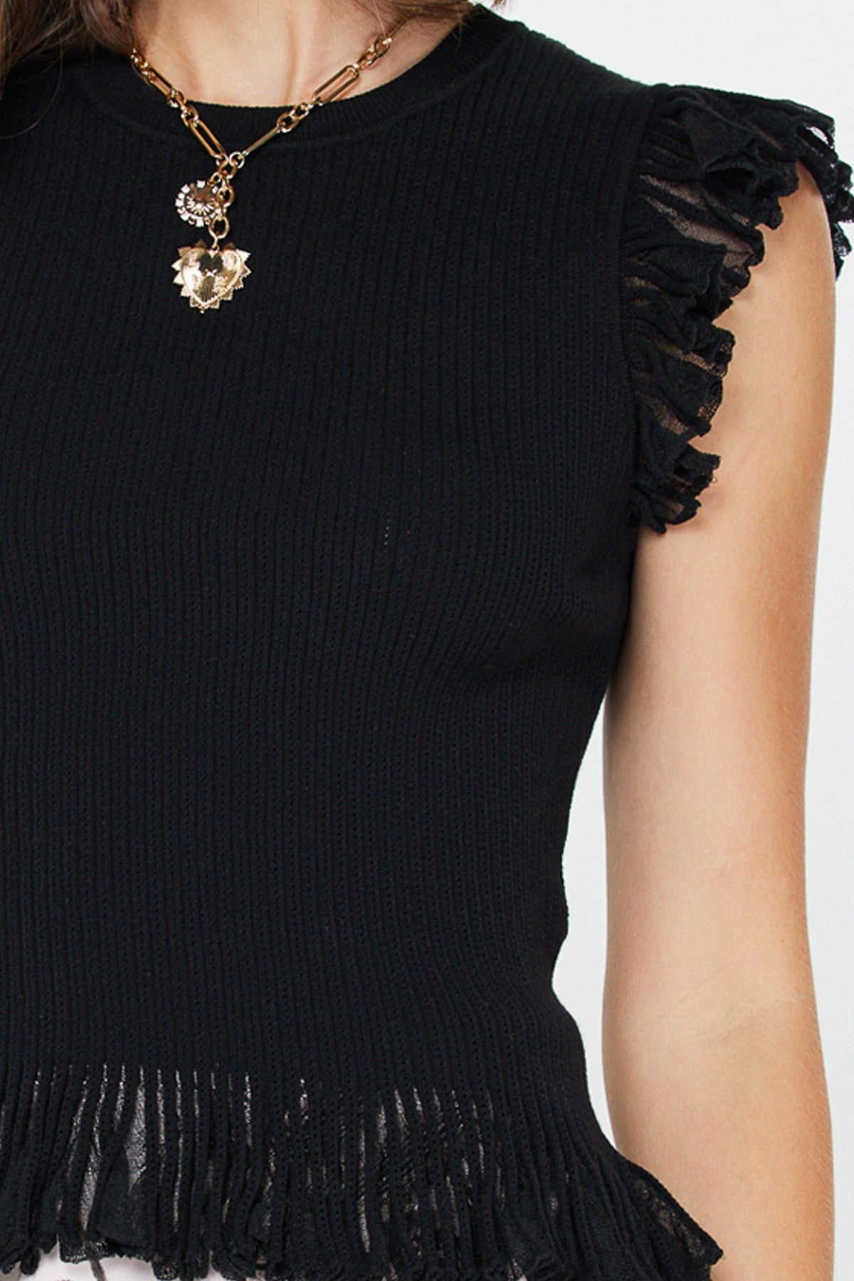 NYLAND Patrice Short Flutter Sleeve Top