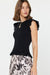NYLAND Patrice Short Flutter Sleeve Top Black