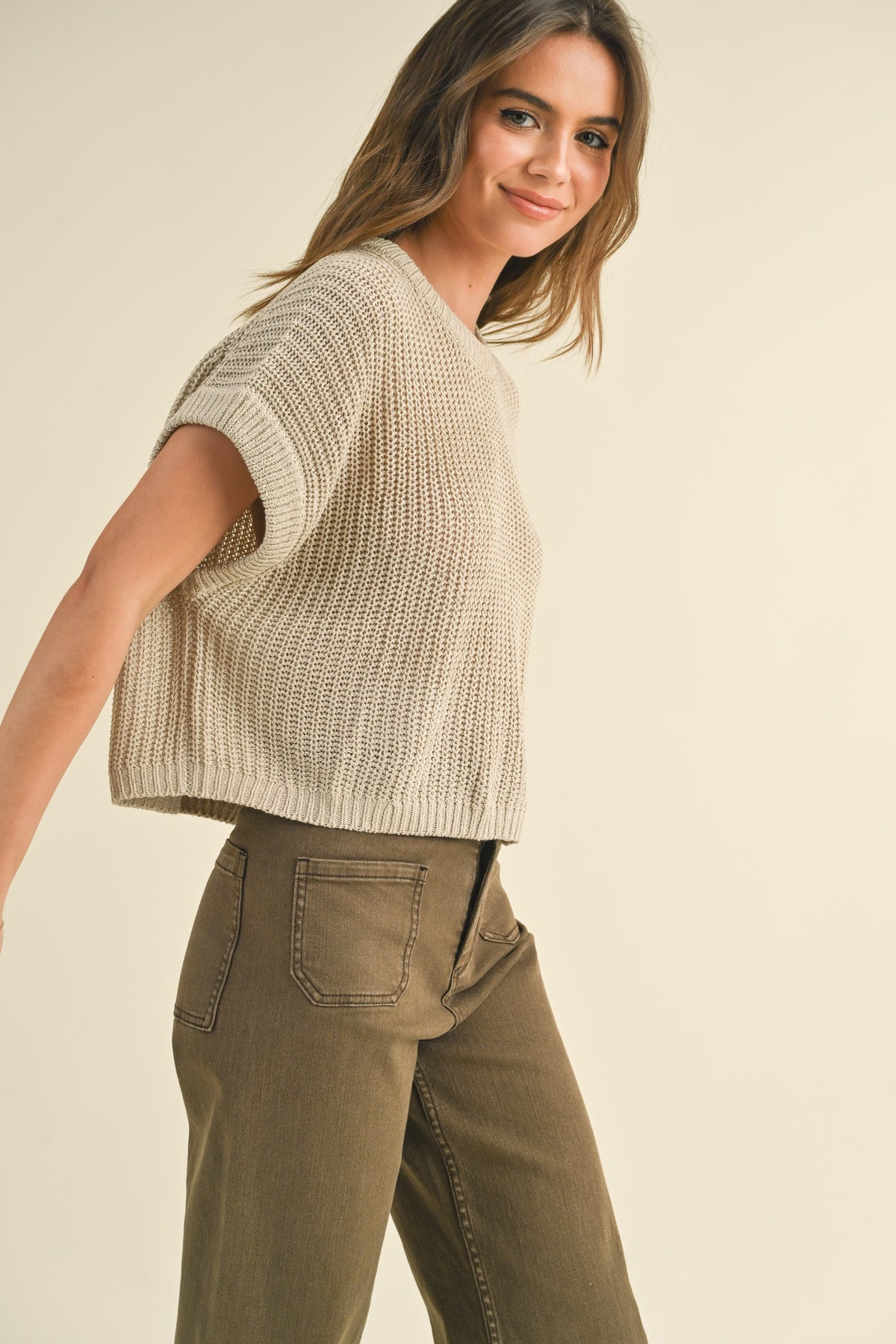 NYLAND Ivet Dolman Sleeve Knitted Top