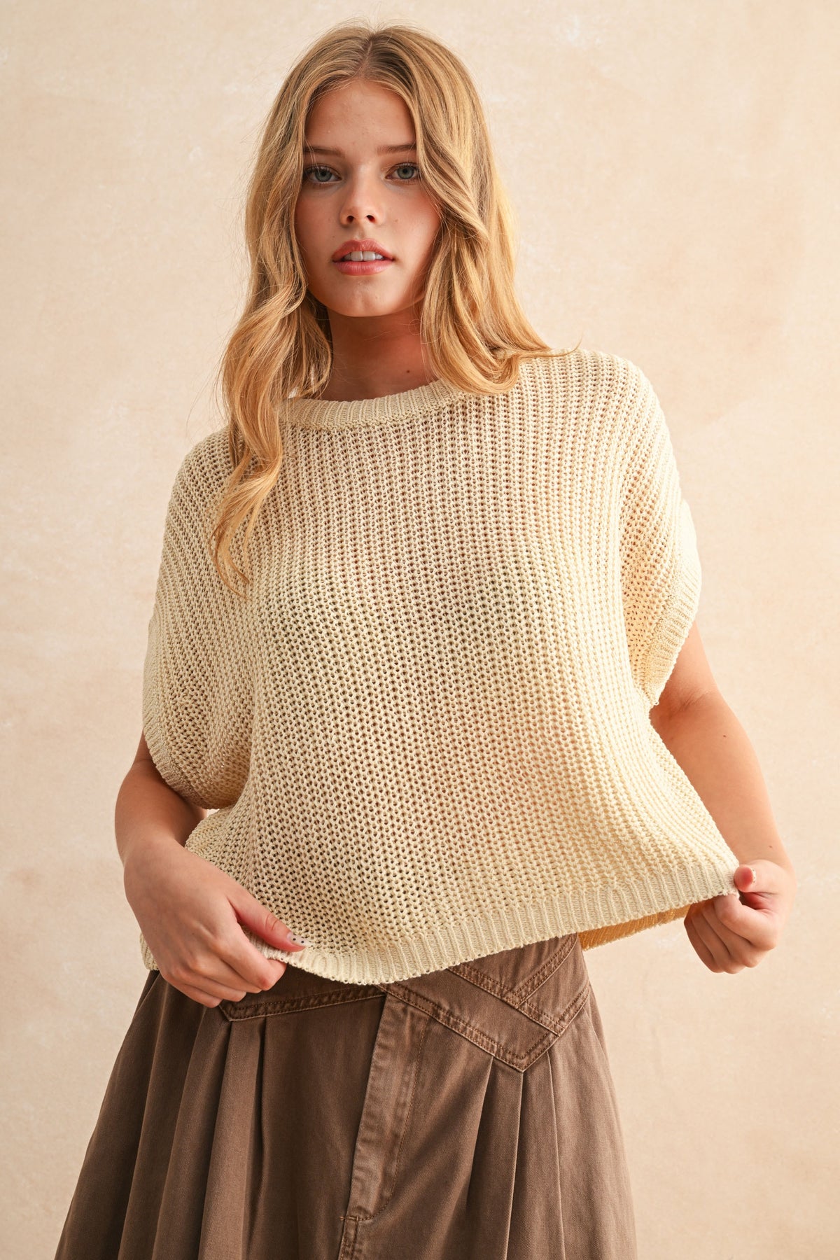 NYLAND Ivet Dolman Sleeve Knitted Top