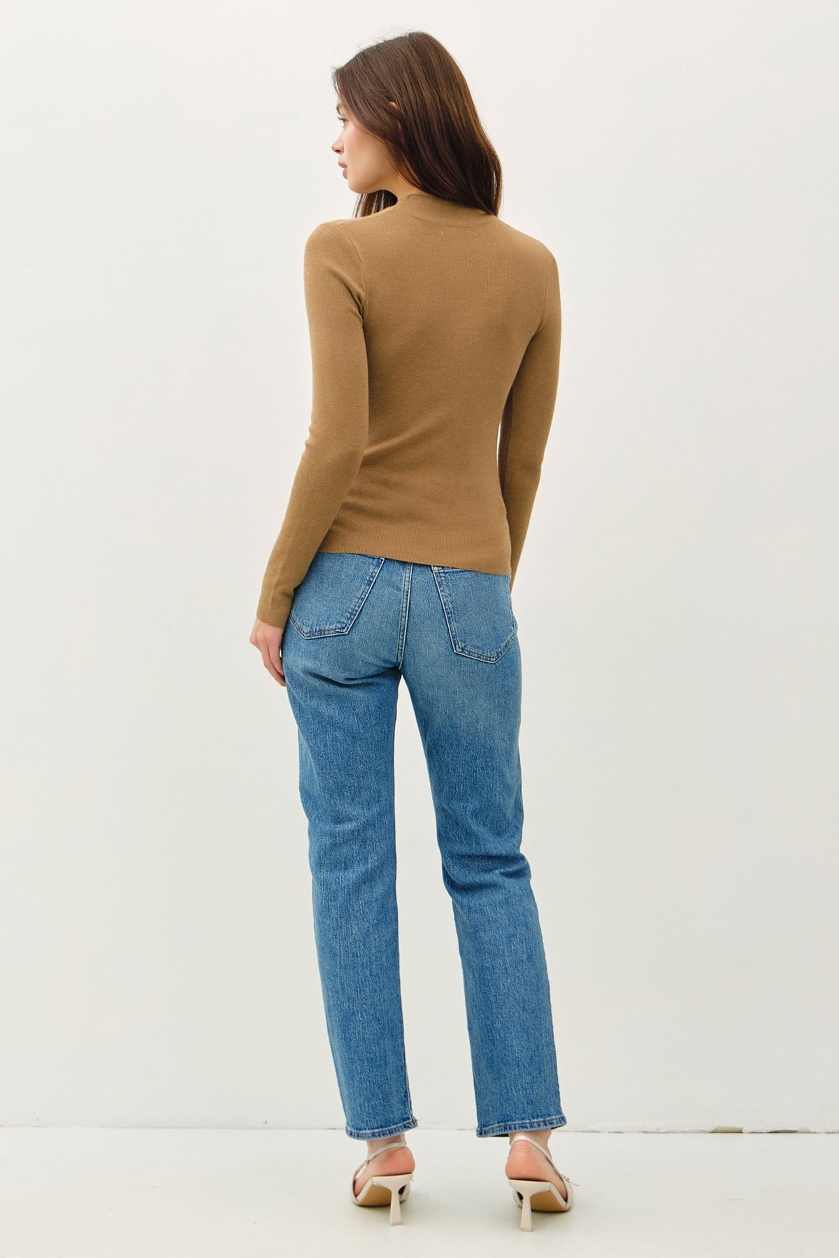 NYLAND Elora Basic RIbbed Mockneck Sweater