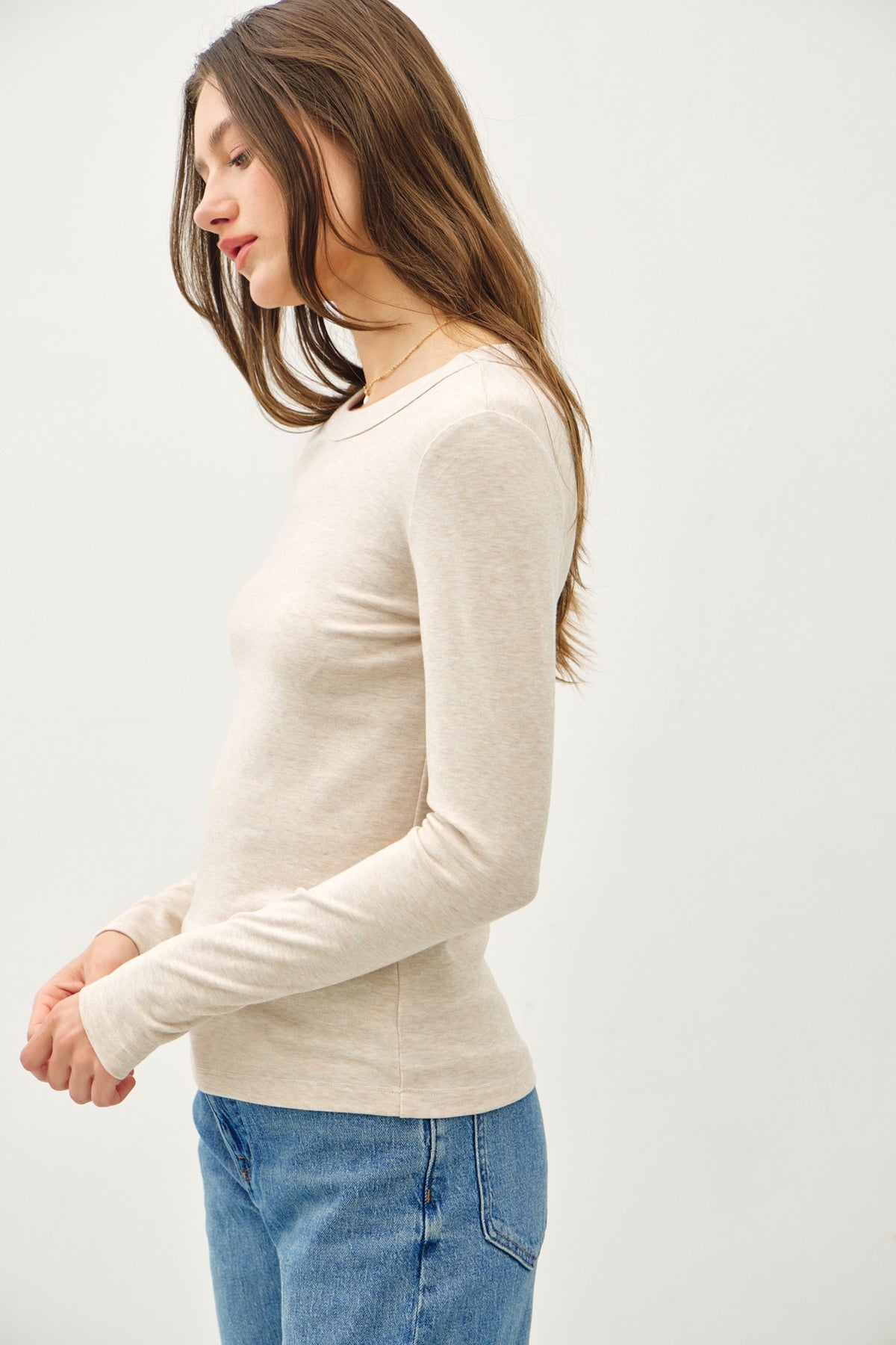 NYLAND Elisa Round Neck L/S Knit Top