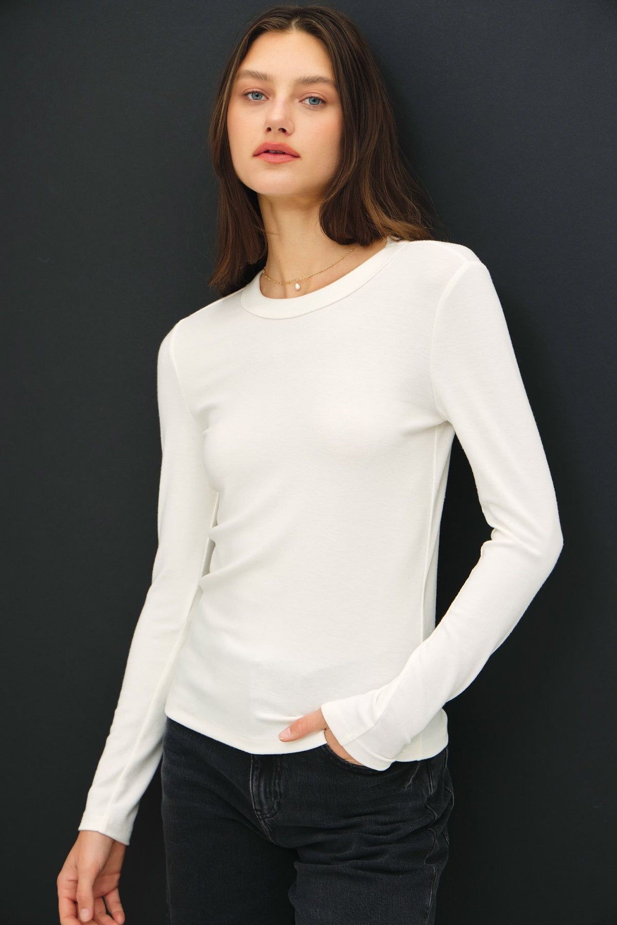NYLAND Elisa Round Neck L/S Knit Top