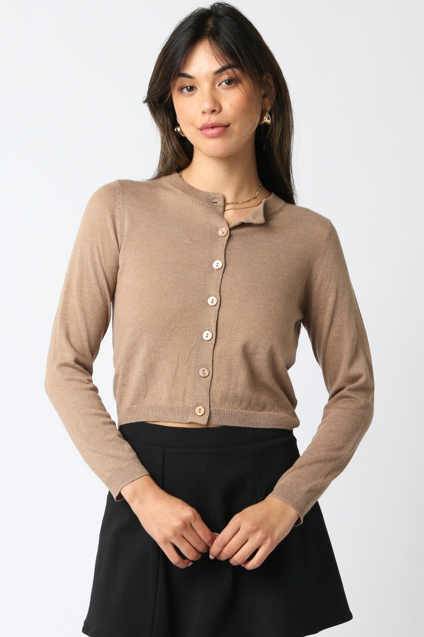 NYLAND Gianna Knit Top Taupe