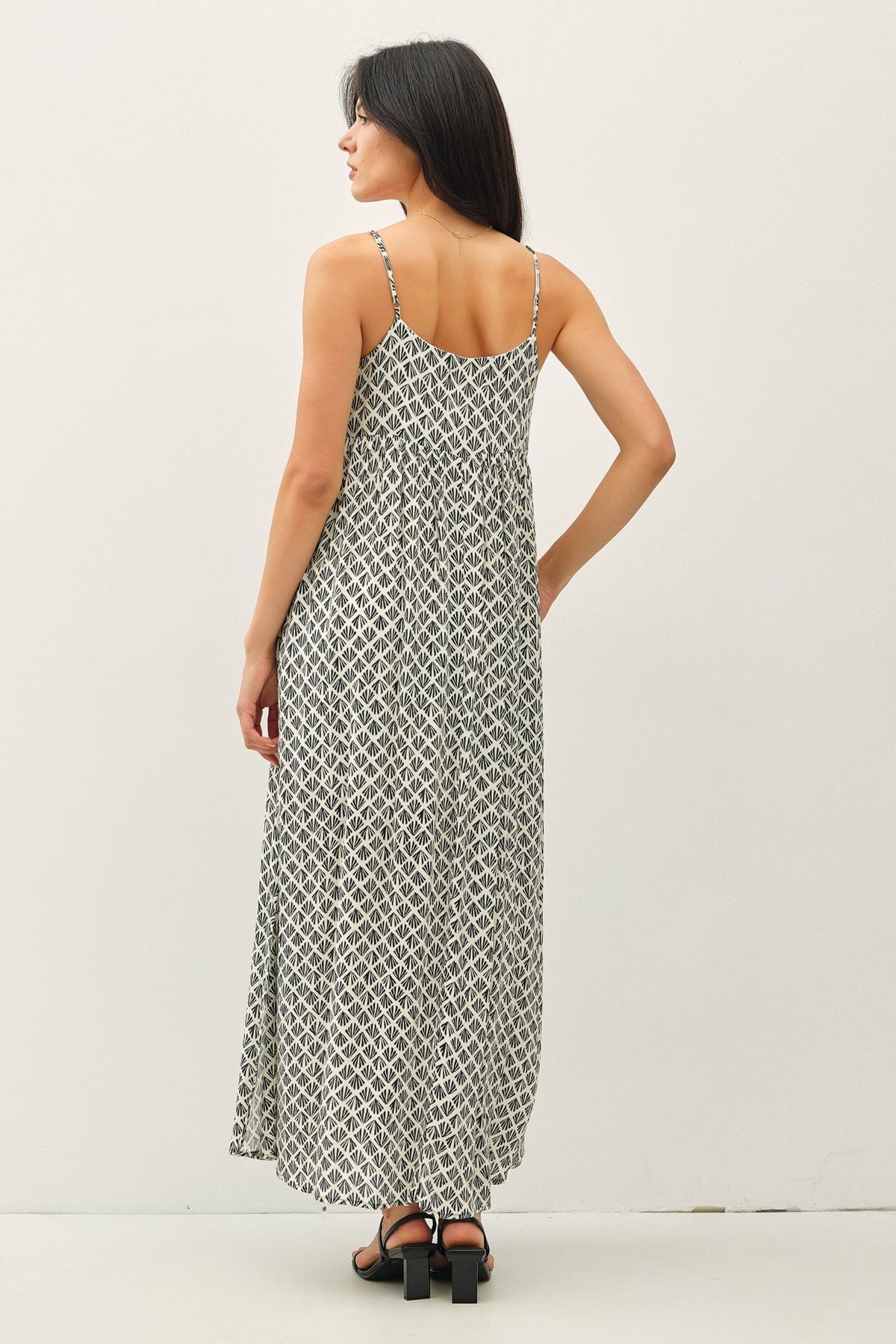 NYLAND Chi Printed A-Line Swing Maxi Dress