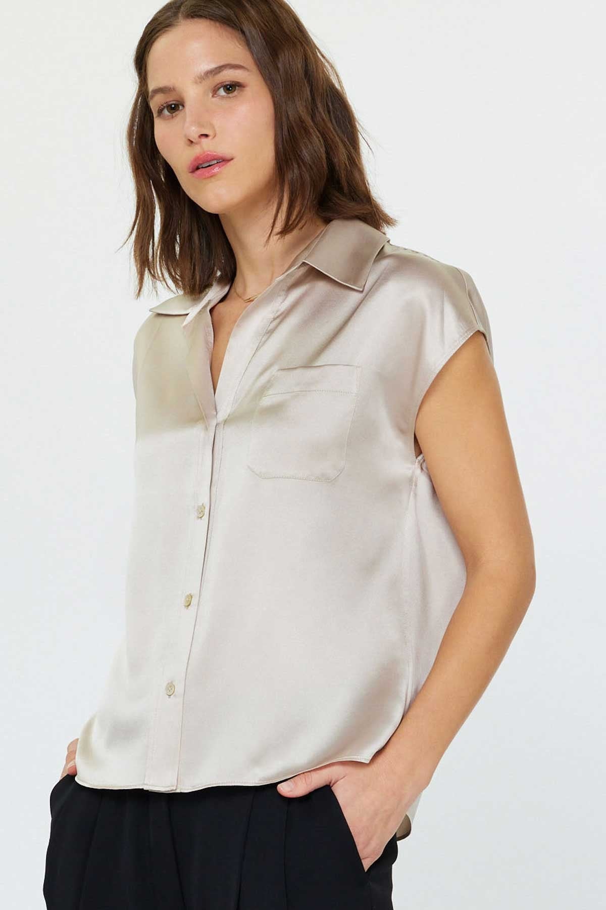 DEON Elegance Cap Sleeve Blouse