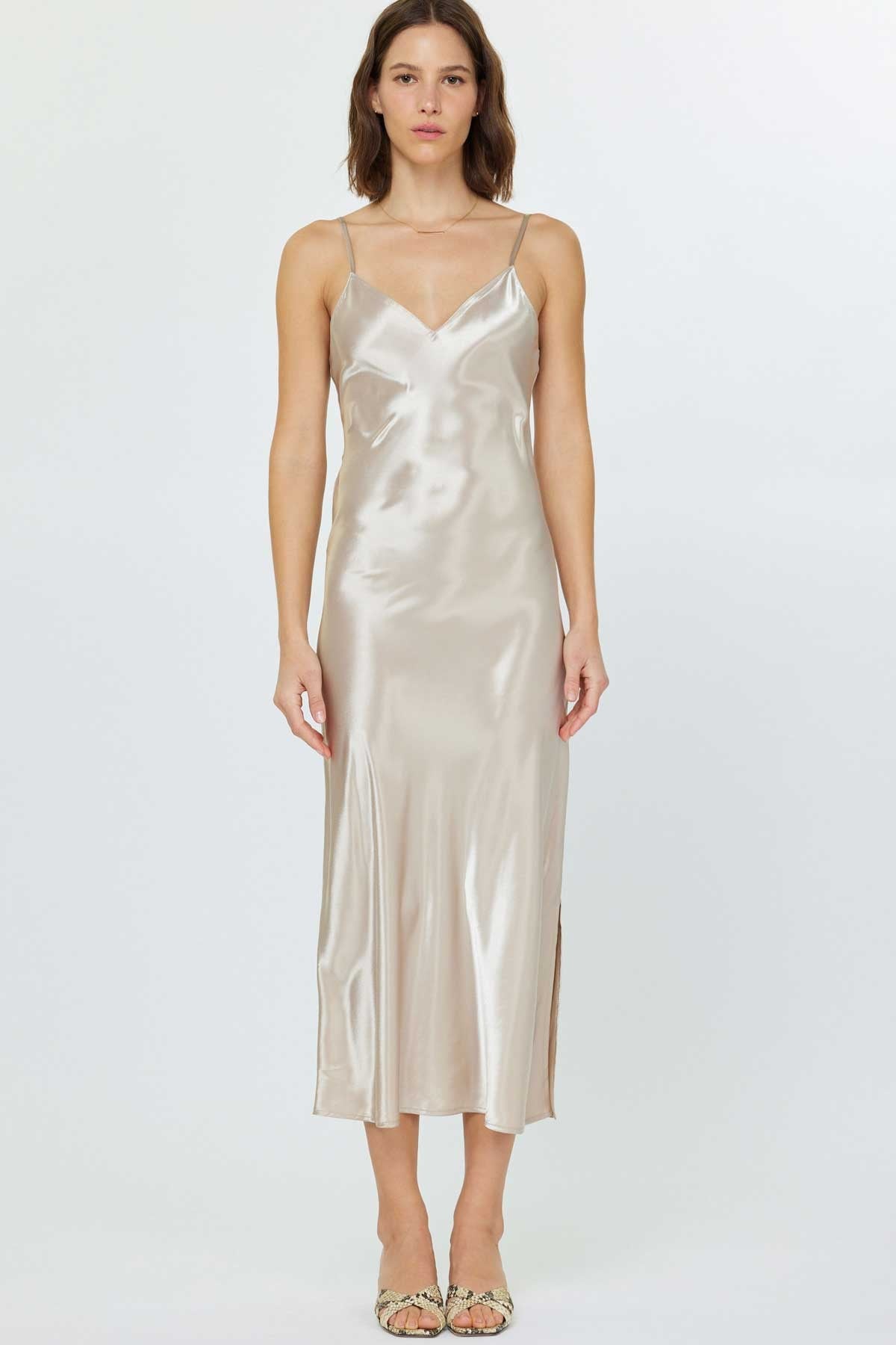 NYLAND Rozlyn Chunky Pointelle Sweater and Satin Dress Set