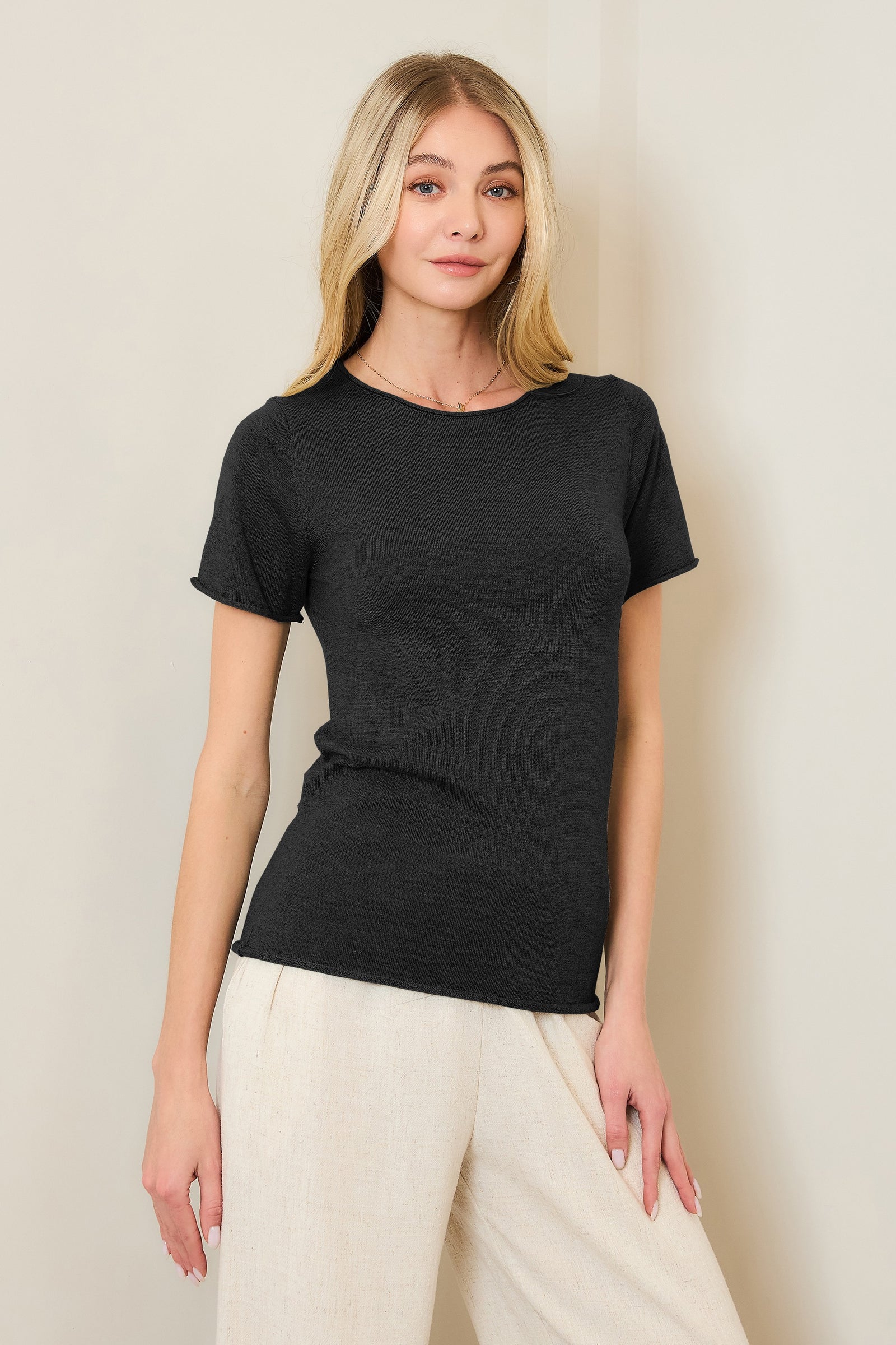 NYLAND Isa Classic Round Neck Knit Tee