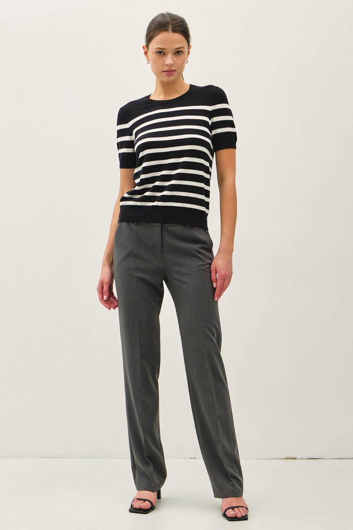 NYLAND Magdalen Striped Sweater Tee w/ Cuffing