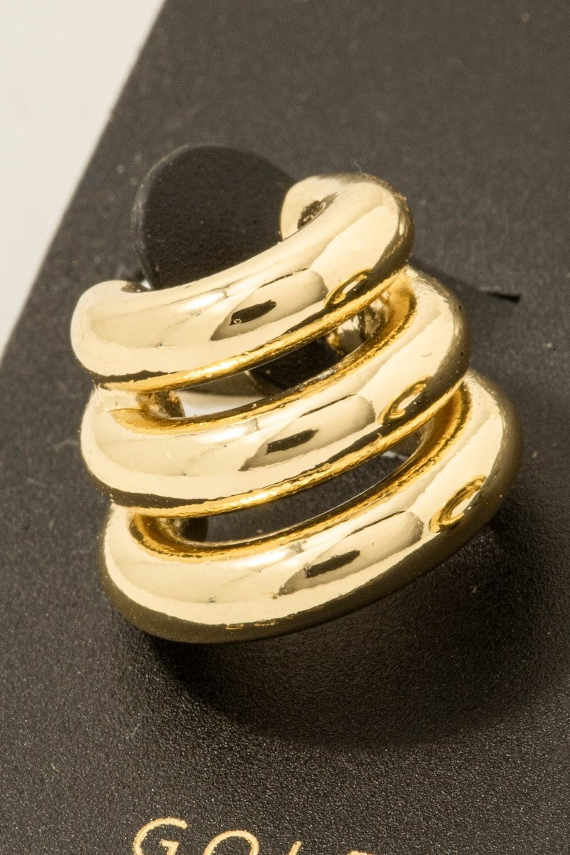 ADORN Viviette Triple Layered Hoop Earrings
