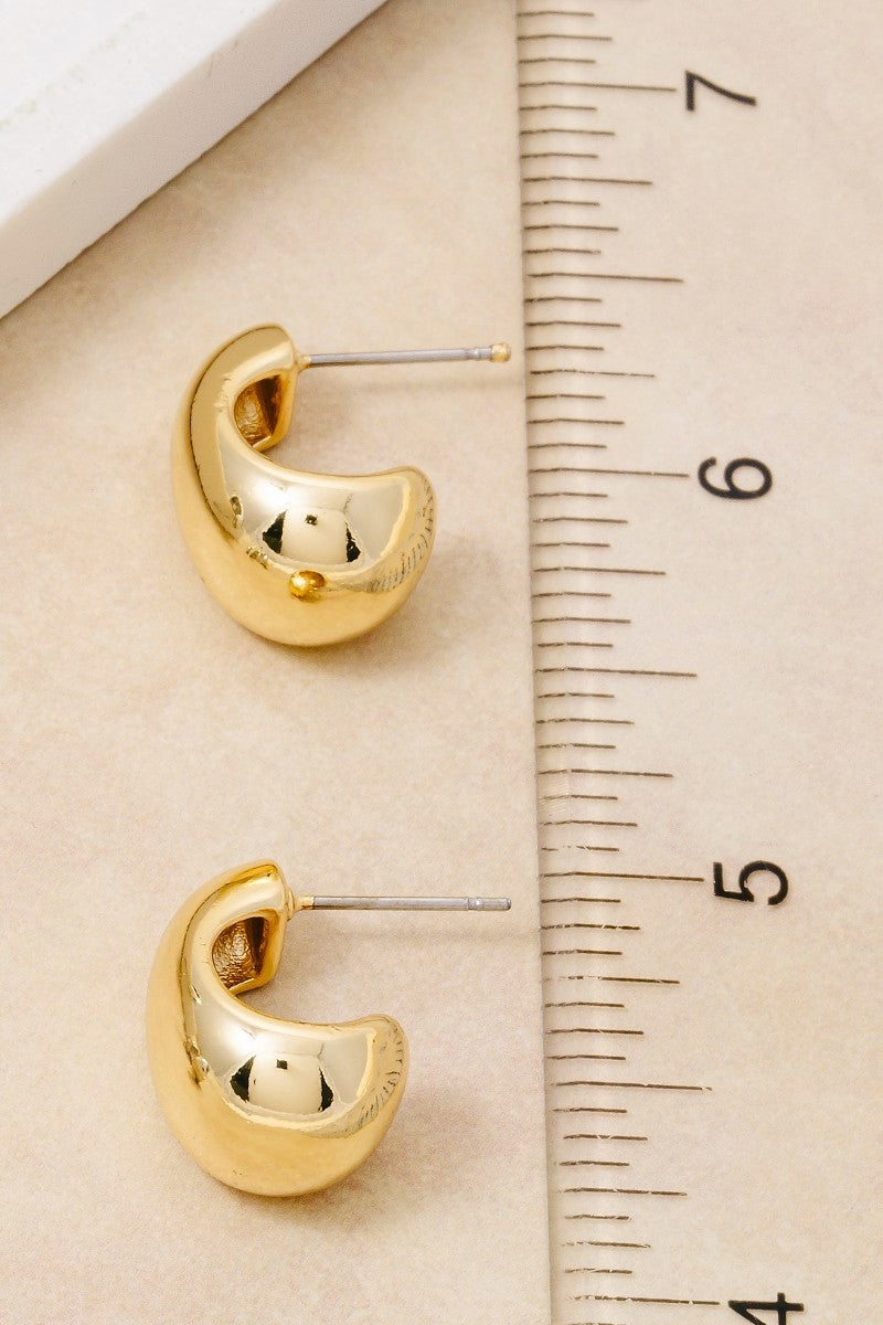 ADORN Joie Curved J Hoop Earrings