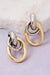 ADORN Ghislaine Two Tone Oval Hoop Door Knocker Earrings