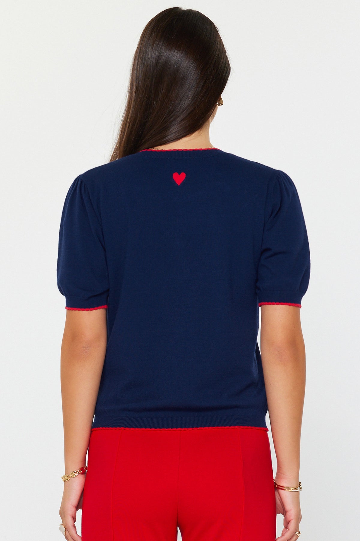 NYLAND Brennan Contrast Edge Detail Buttoned Tee