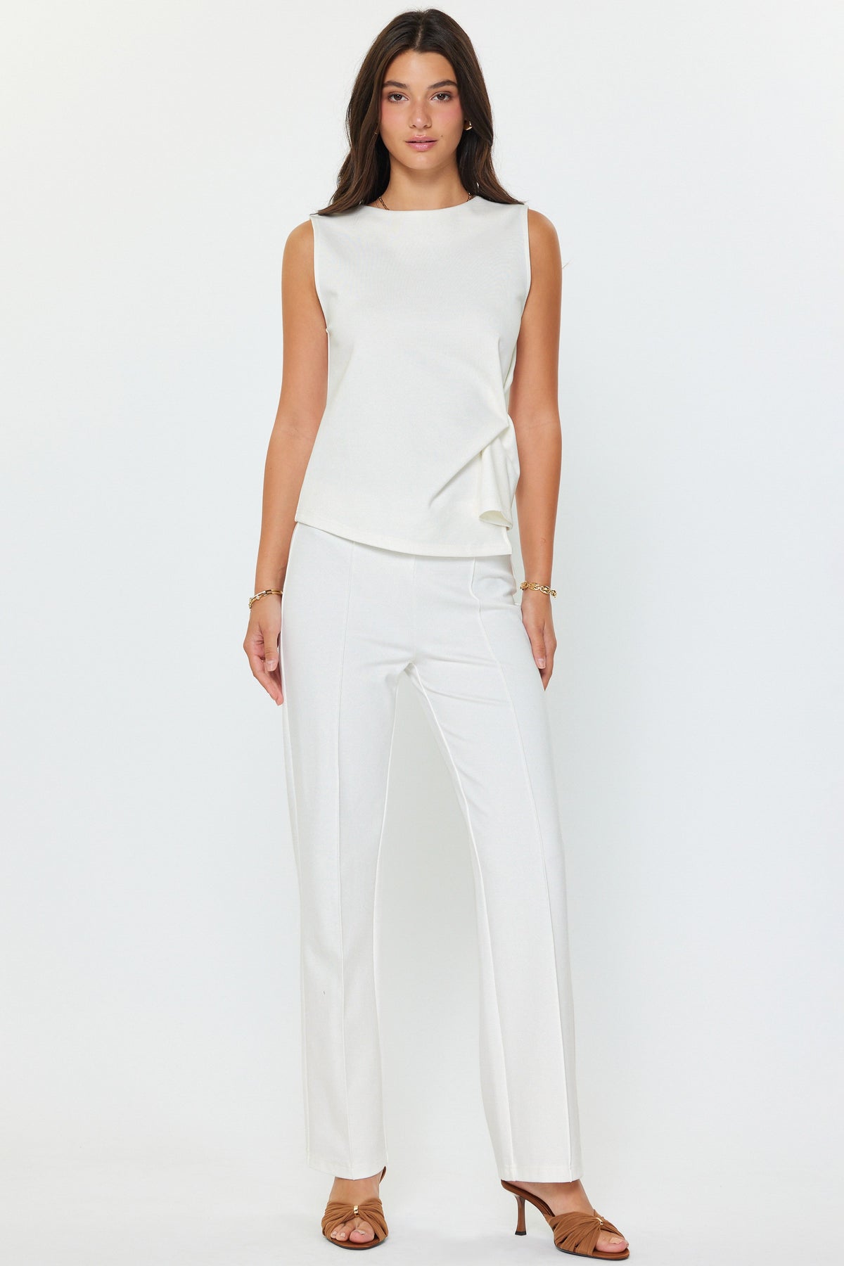 NYLAND Hartley Twist Detail Ponte Sleeve Top