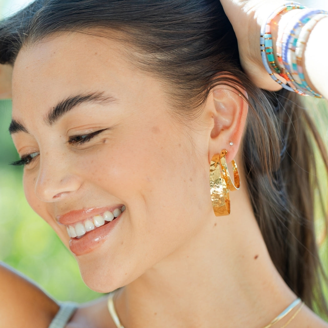 Splendid Iris Perfectly Gilded Hoops