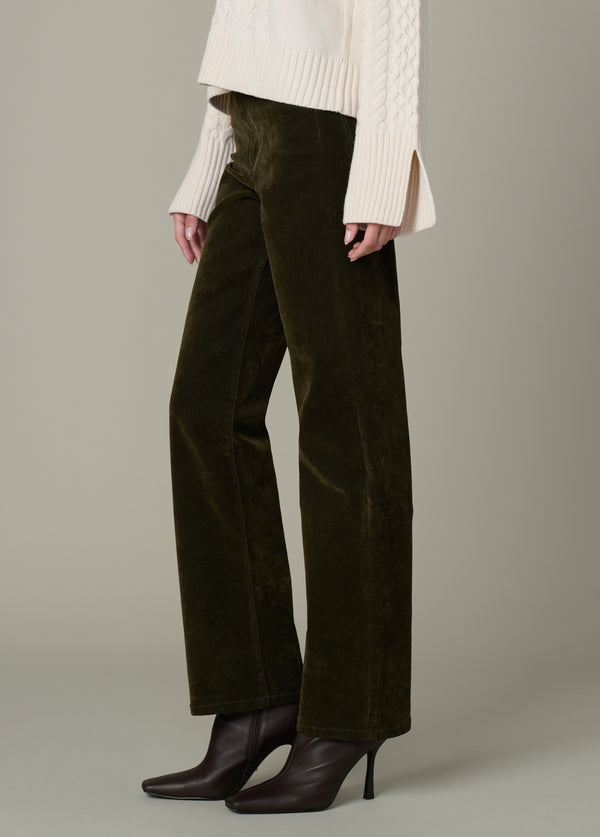 JOE&#39;S JEANS The Margot Straight Flocked in Olive