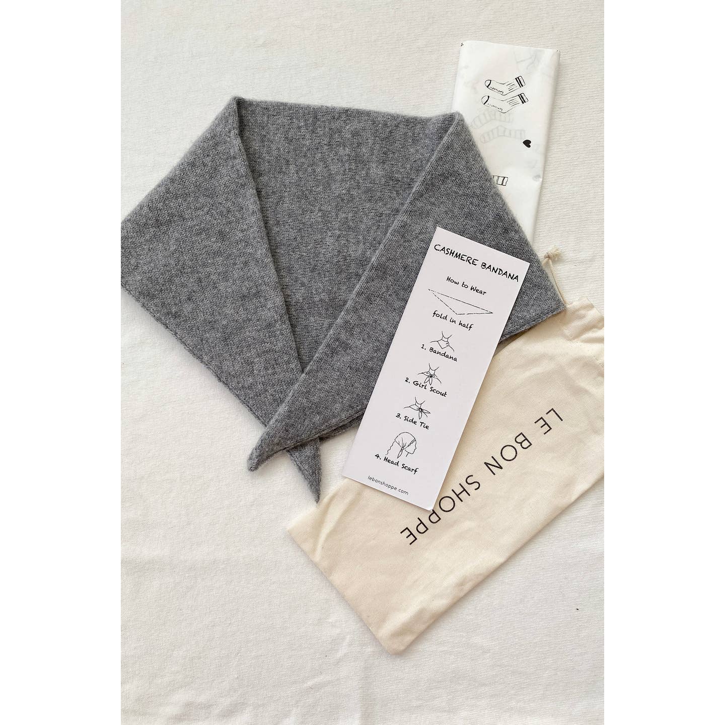 Le Bon Shoppe Cashmere Bandana Heather Grey