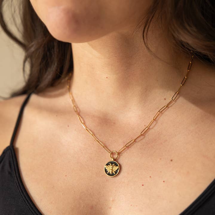 The Land of Salt Honey Bee Pendant Necklace