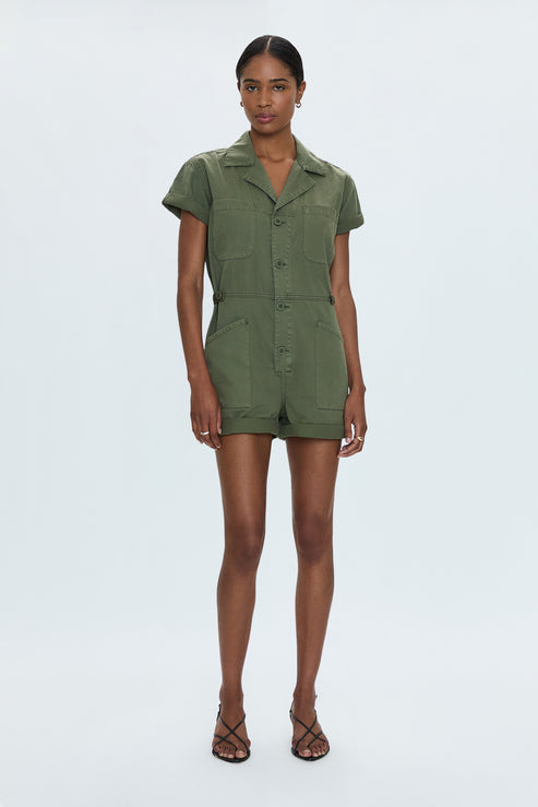 PISTOLA Parker SS Romper in Meadow