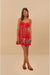 Farm Rio Sweet Bloom Bouquet Red Sleeveless Mini Dress