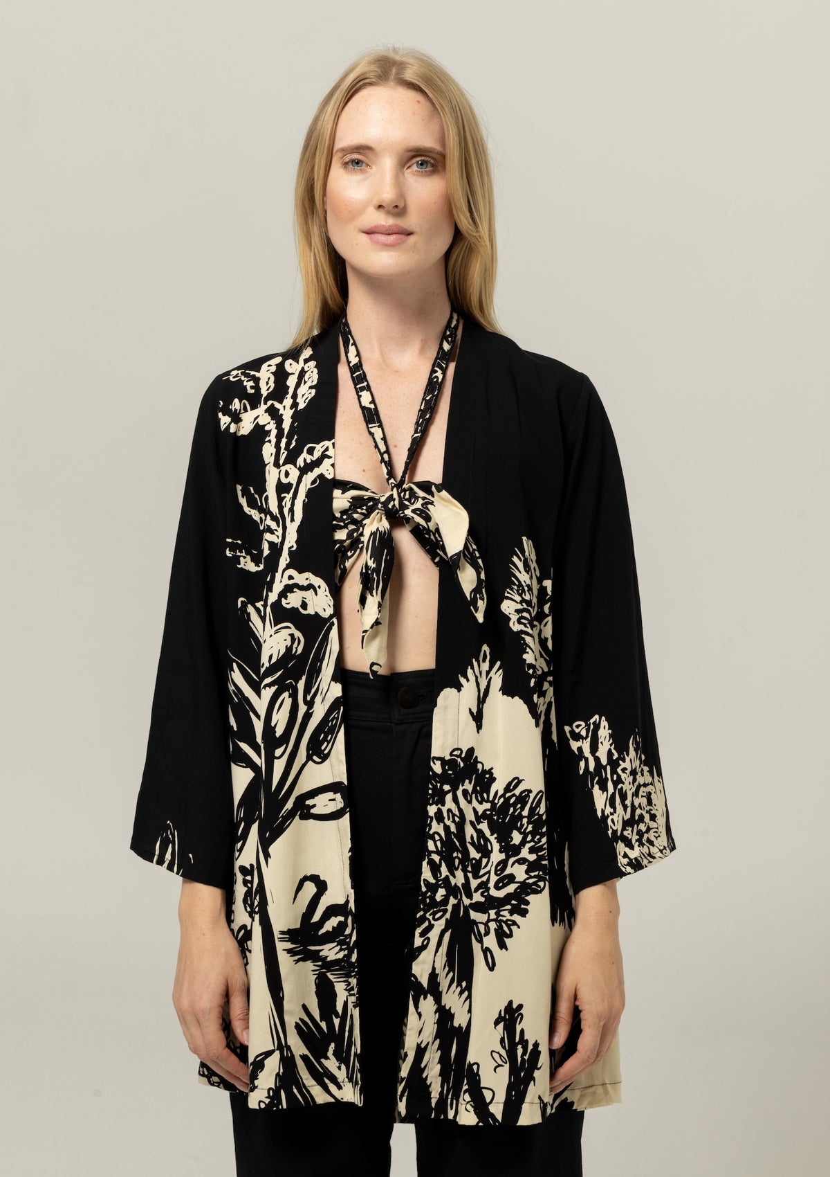 BEL KAZAN Blaze Duster in Midnight Lagoon