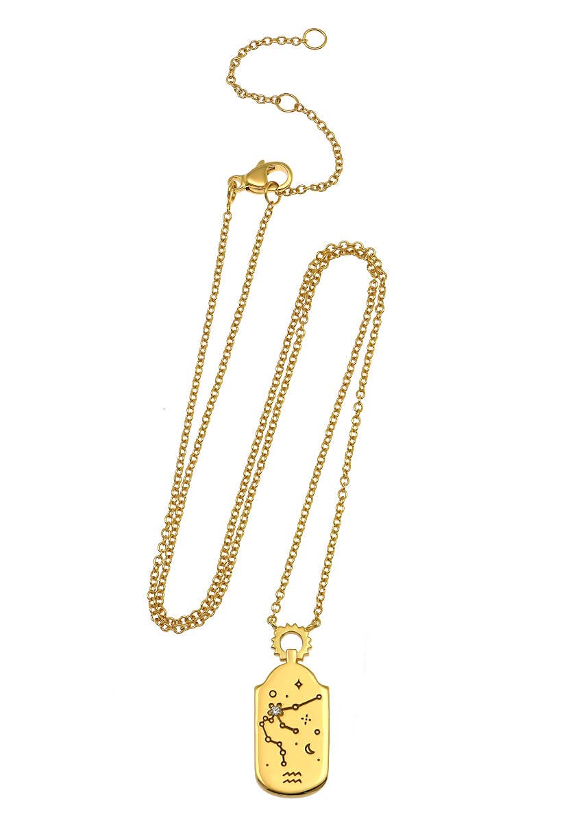 The Land of Salt Zodiac Charm Necklace