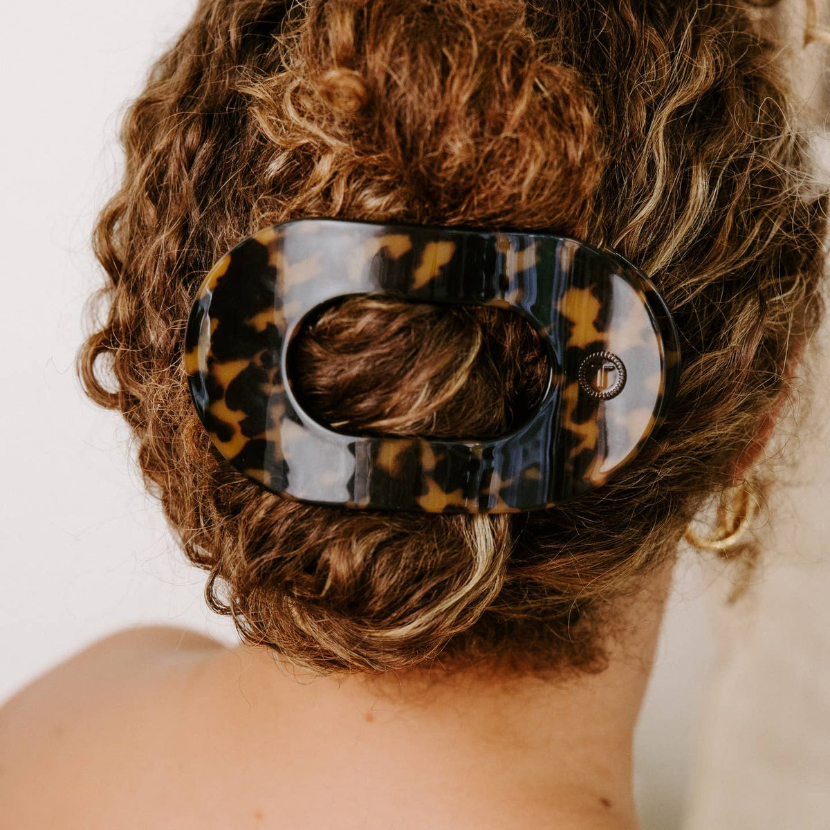 TELETIES Round Flat Hair Clip - Large