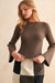 NYLAND Sorrel Ribbed Long Sleeve Knit Top Black